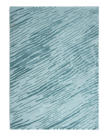 Aura Distressed Abstract Aqua Carpet