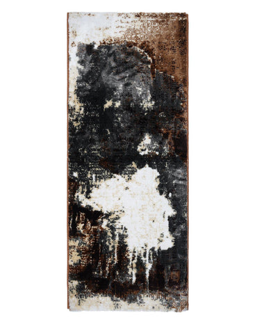 60X150 CM Diamond Runner | Brown Beige Grey Splatter