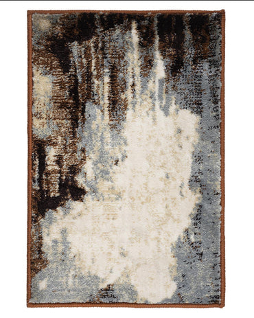 40X60 CM Diamond Doormat | Brown, Beige, Grey Splatter