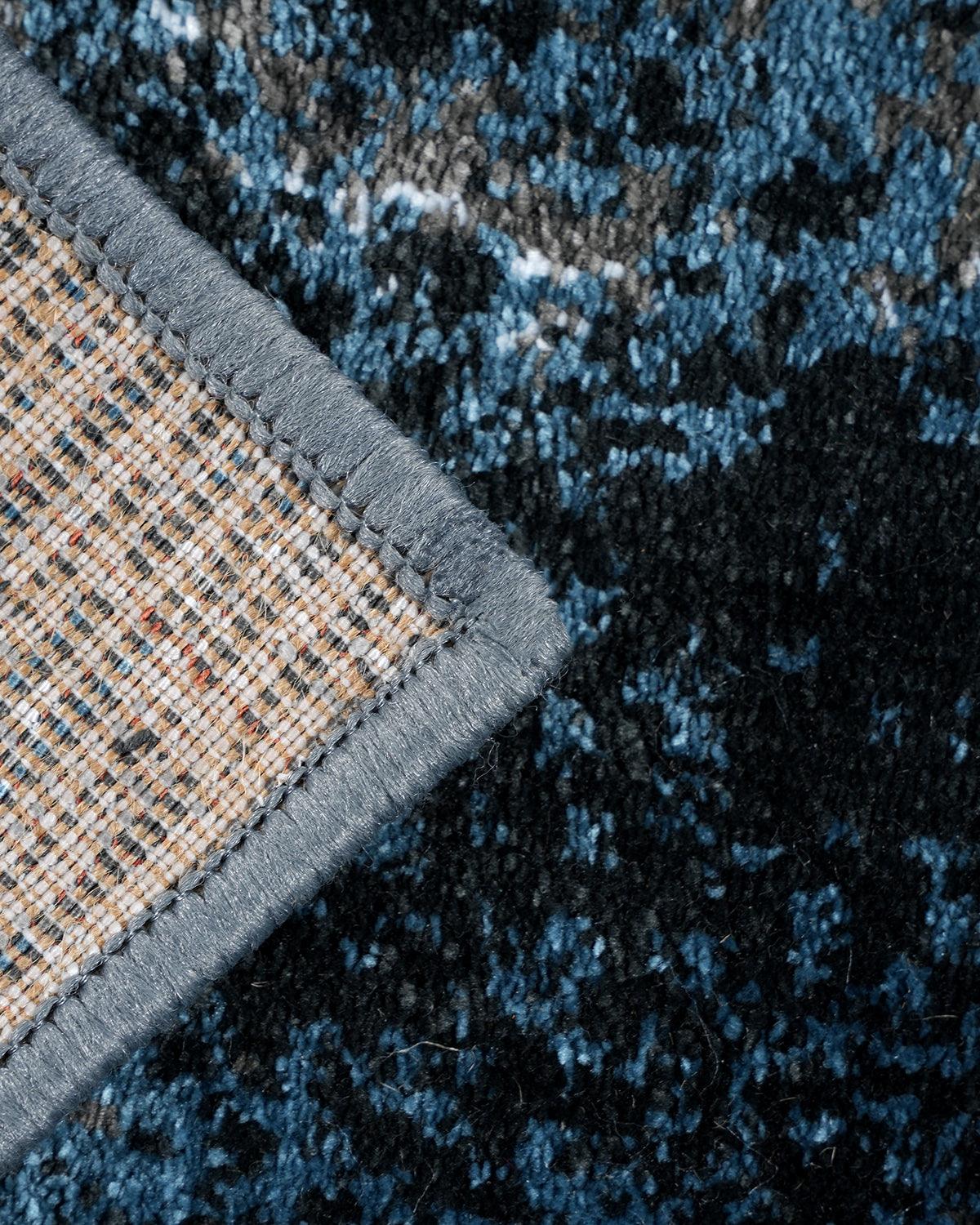 60X150 CM Diamond Runner | Abstract Grey Blue