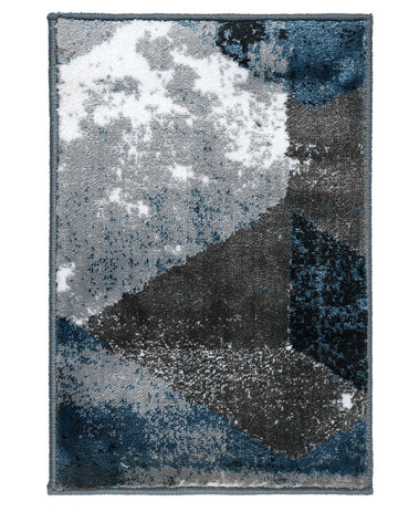 40X60 CM Diamond Doormat | Abstract Block Blue