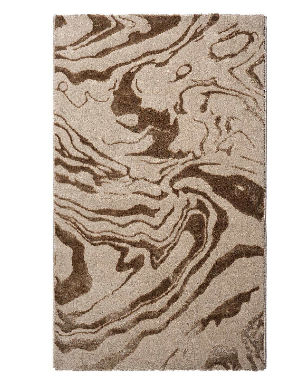 Aura Marble Print Gold Carpet