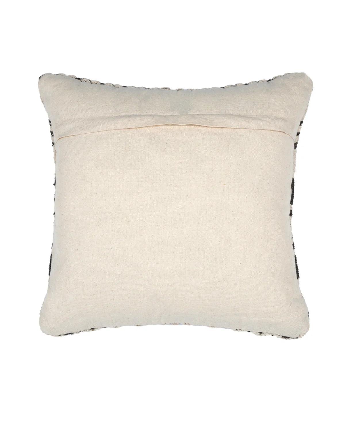 18X18 inch Handcrafted black cotton cushion covers | Set of 2