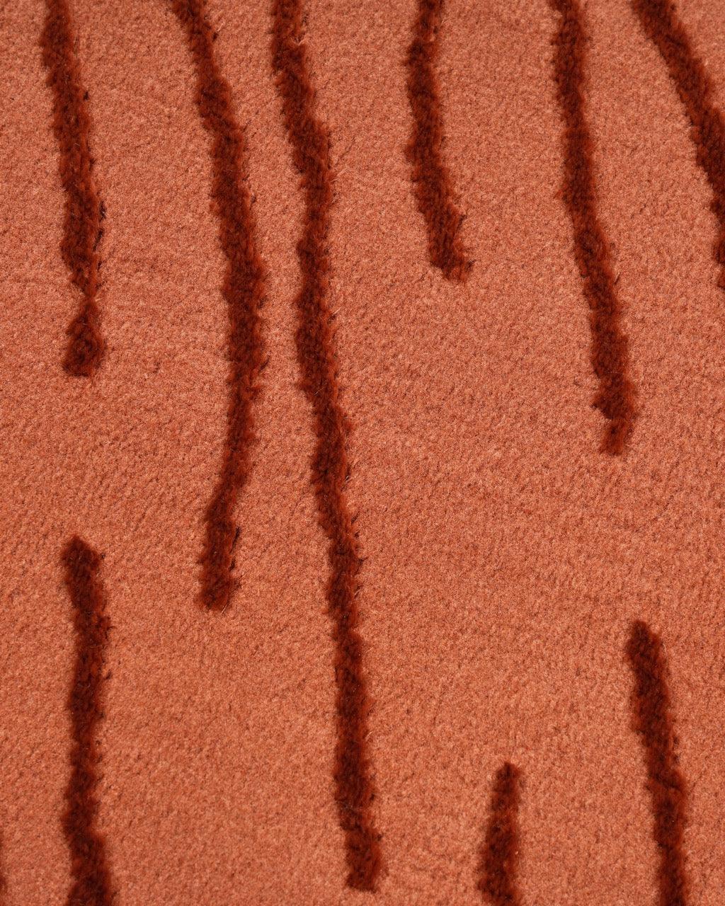 Aura Distressed Abstract Rust Carpet