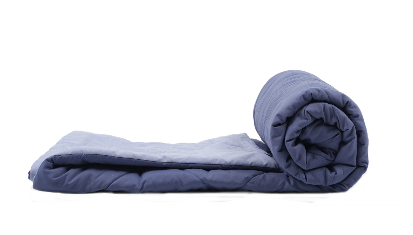 Amelia Reversible Comforter & AC Quilt | Blueberry & Lavender | Diamond Design