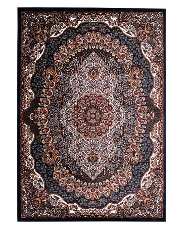 Royal Persian Medallion Blue and Ivory Carpet