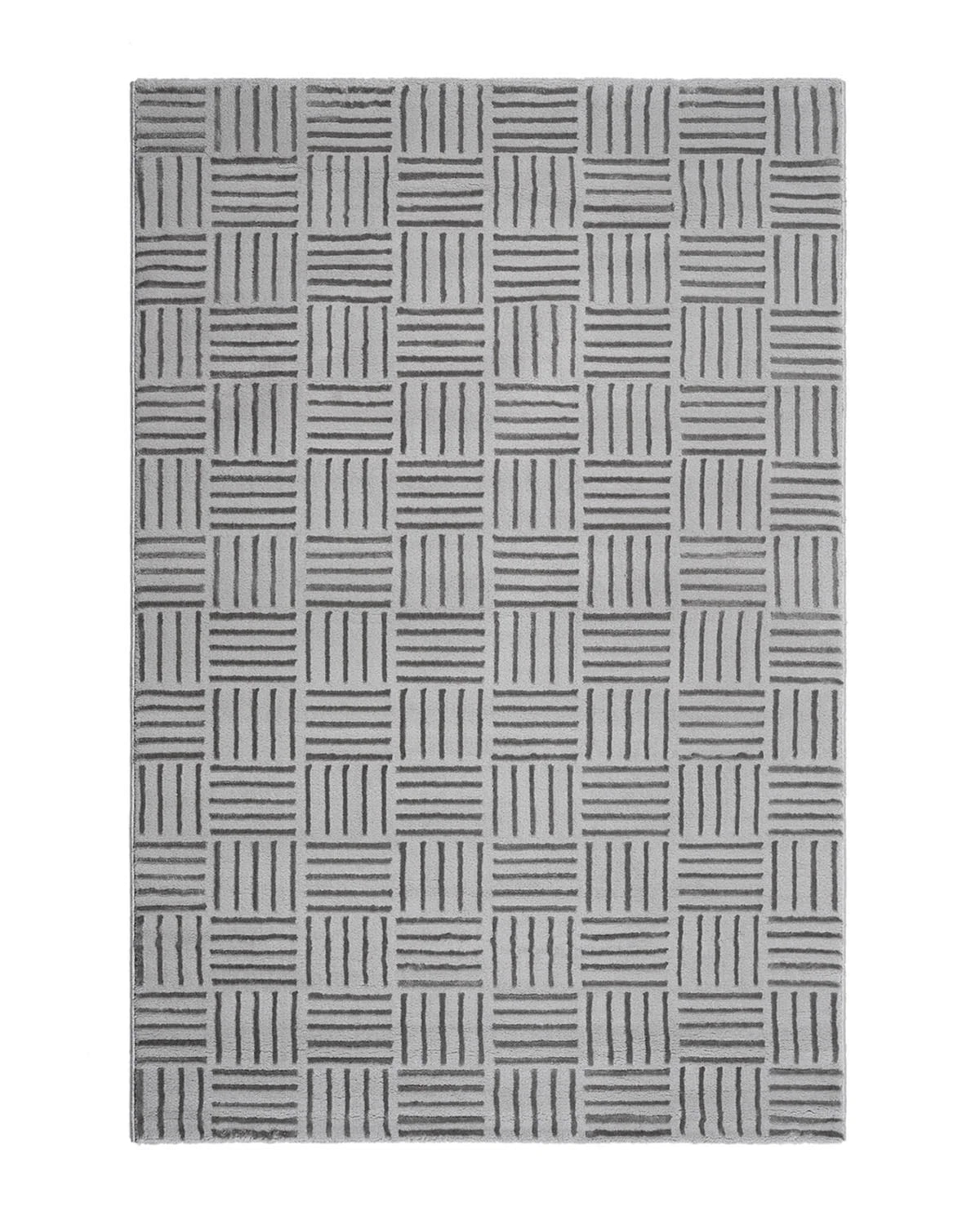 Aura Checkered Grey Carpet
