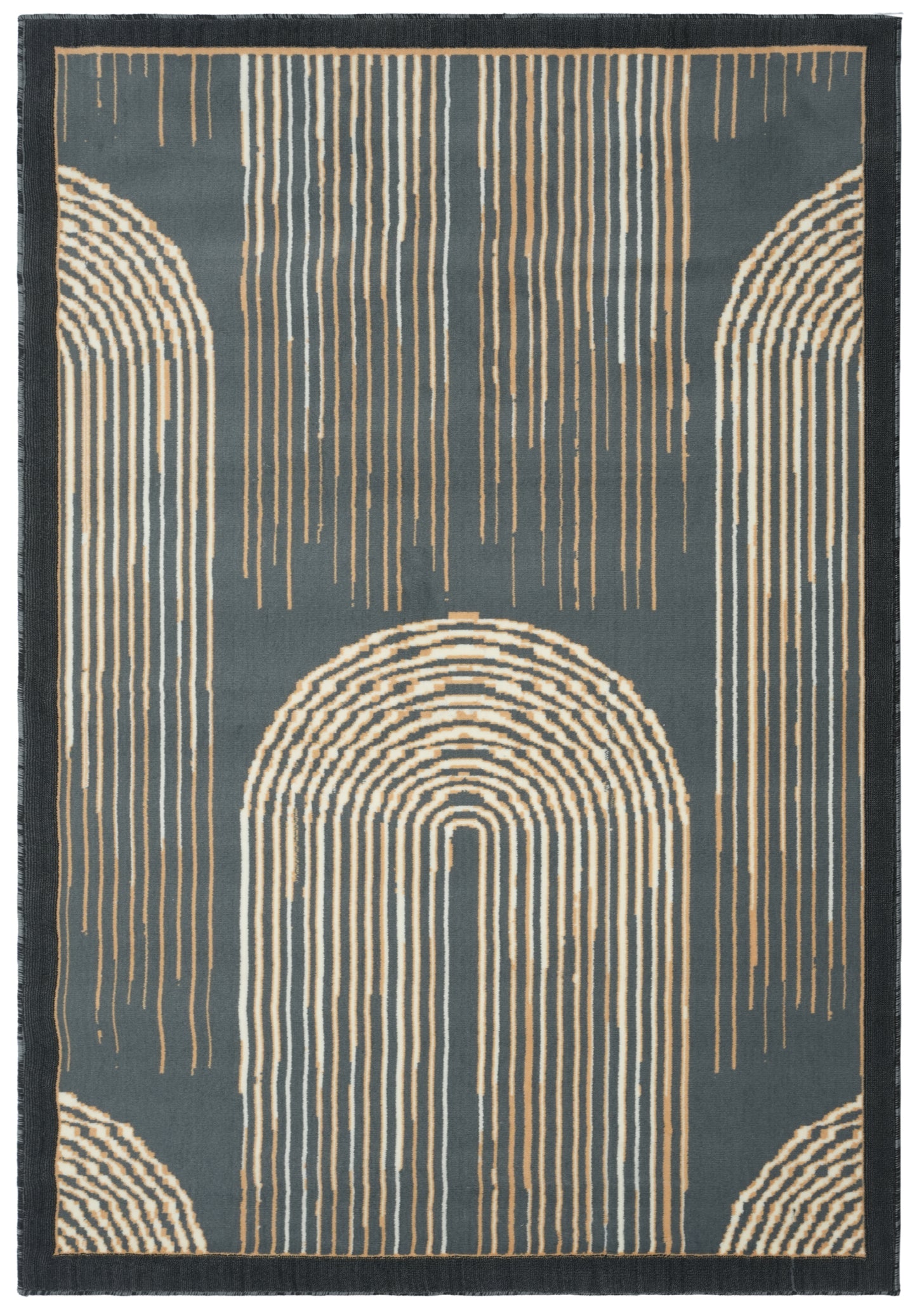 Crown Grey Deco Arches Carpet