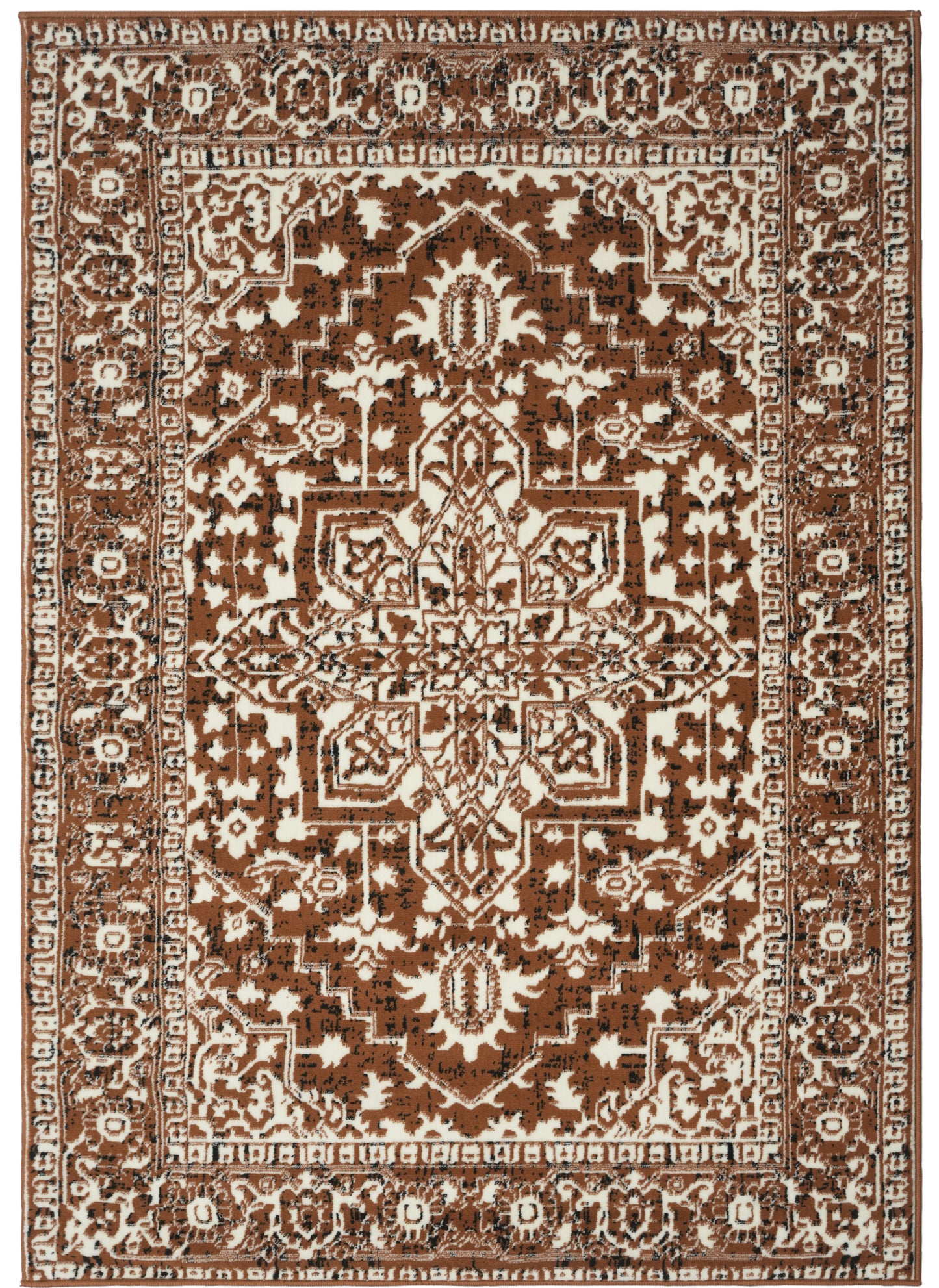 Crown Rust Persian Medallion Carpet