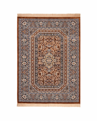 5X7 Ft Persian Legacy Carpet | Brown and Blue | 150 X 200 CM