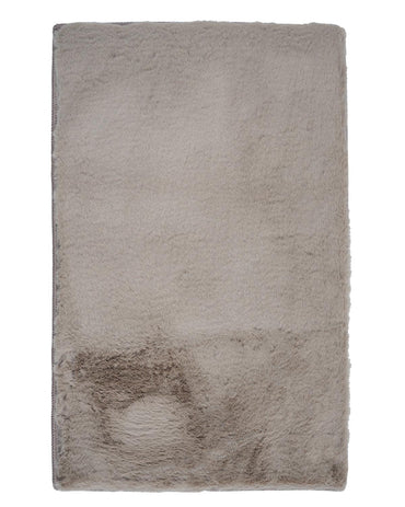 Solid Furry Taupe Doormat (Set of 2)
