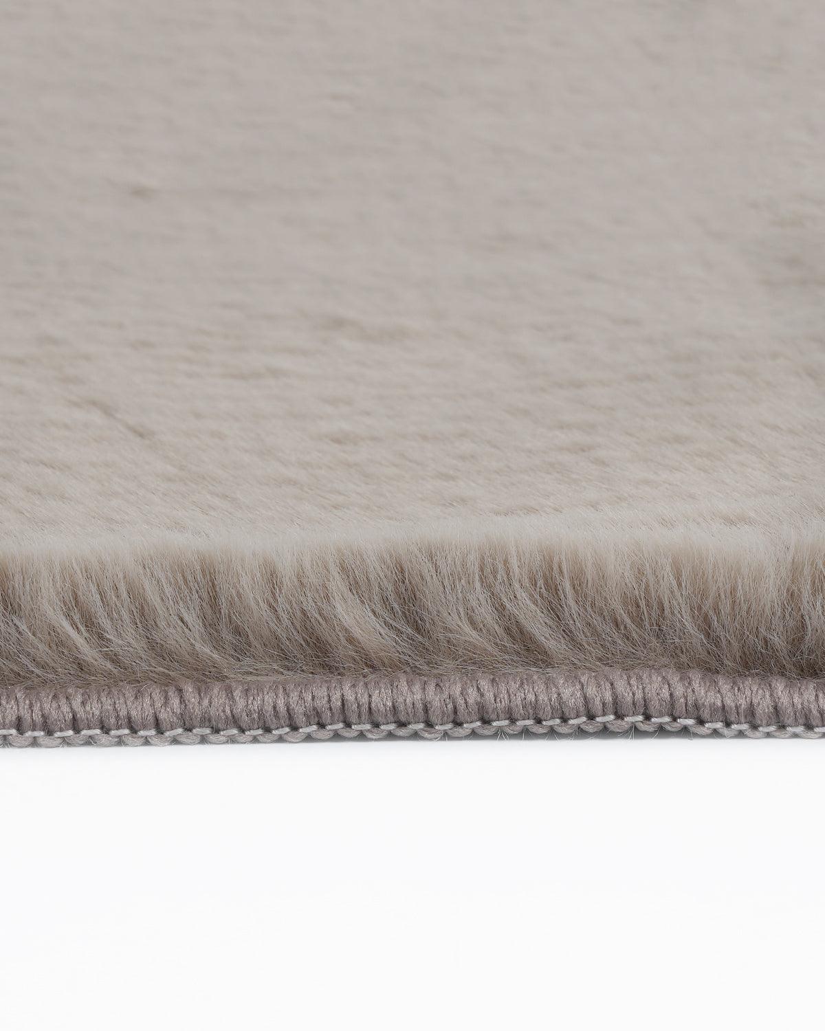 Solid Furry Taupe Doormat (Set of 2)