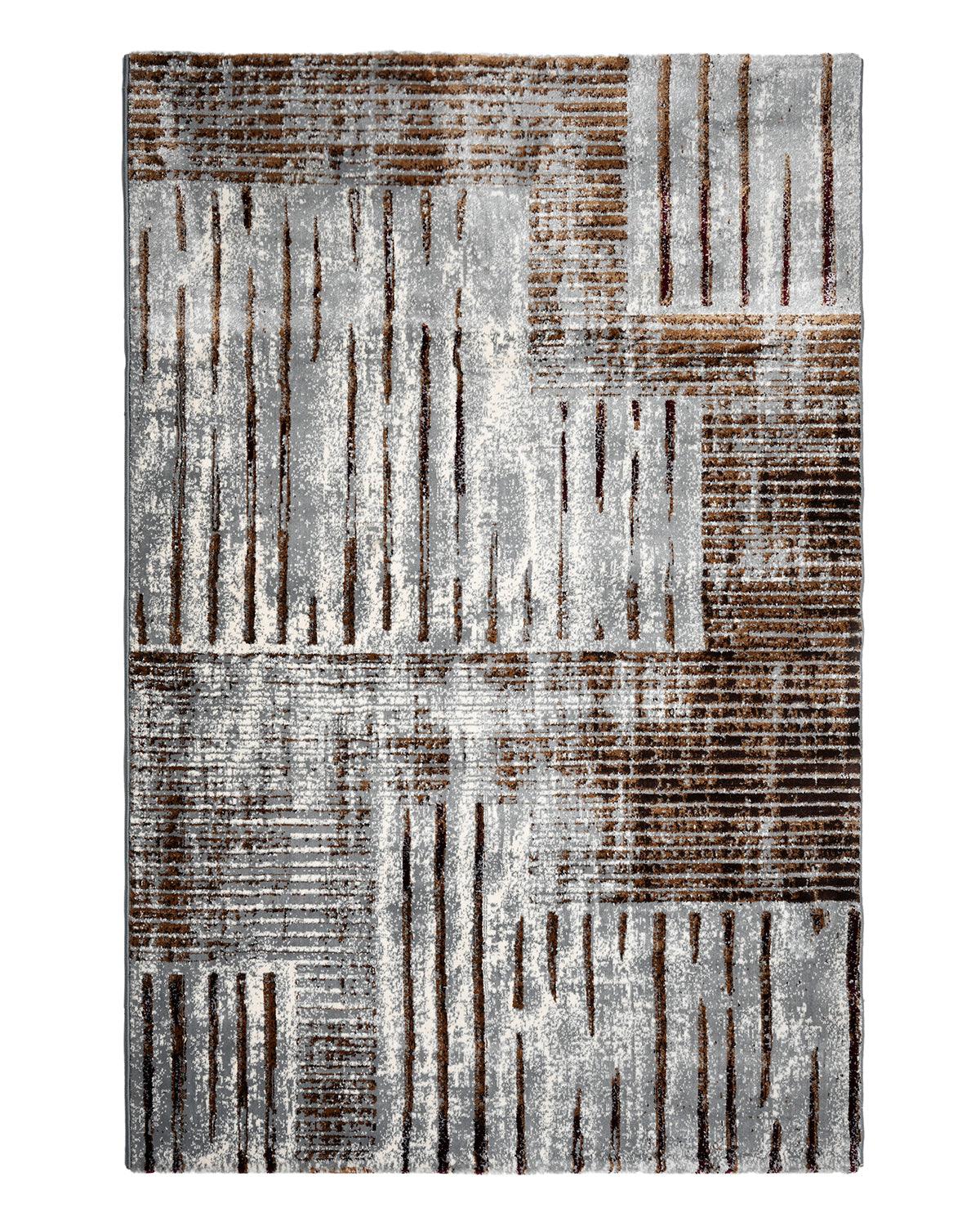 Diamond Abstract Grid Grey Carpet