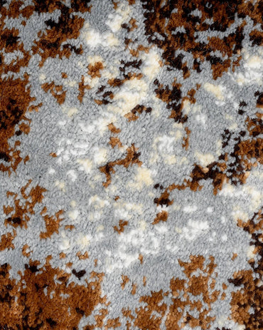 Diamond Abstract Brown Beige Wave Carpet