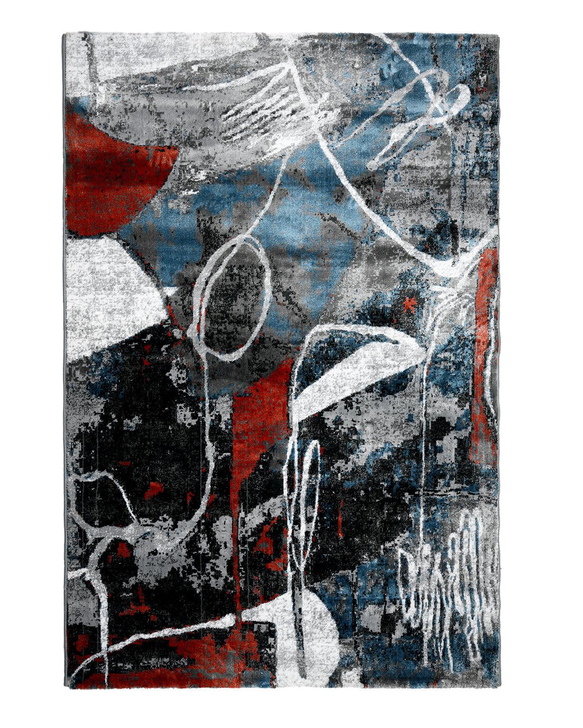 Diamond Abstract Aqua Red Carpet