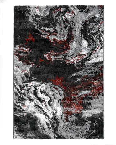 Diamond Carpets | Abstract Red Grey