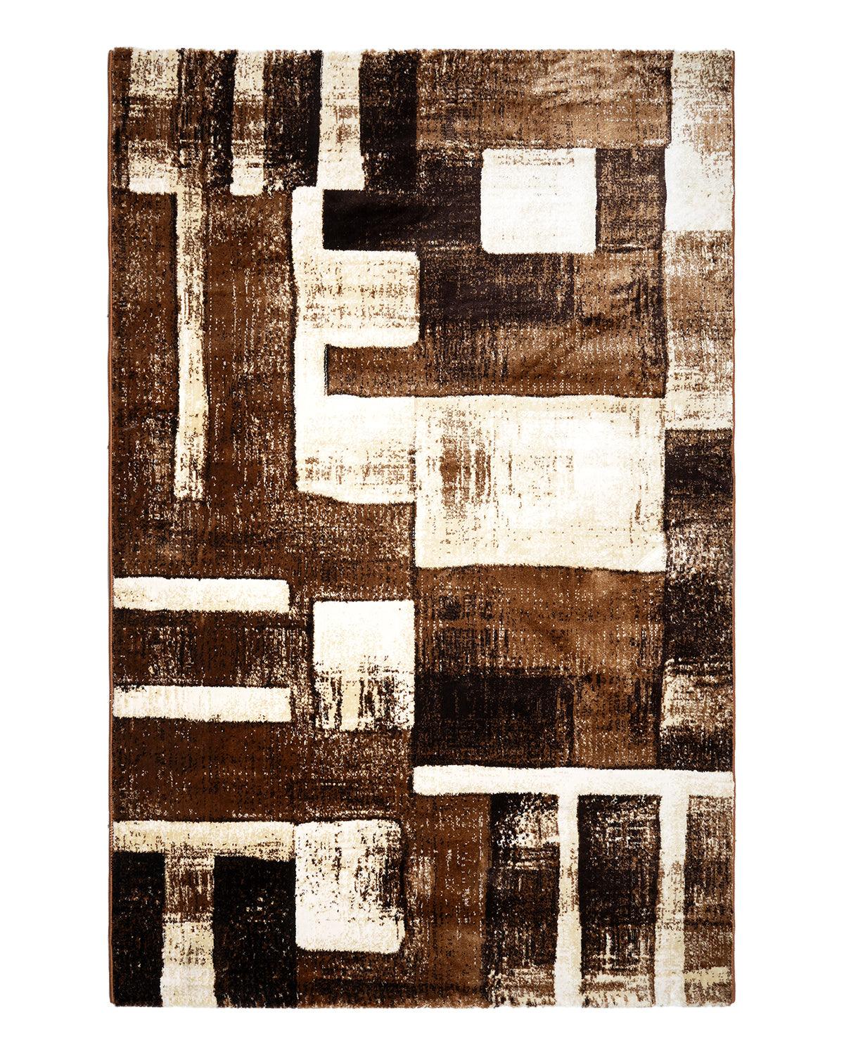 Diamond Abstract Brown Blocks Carpets