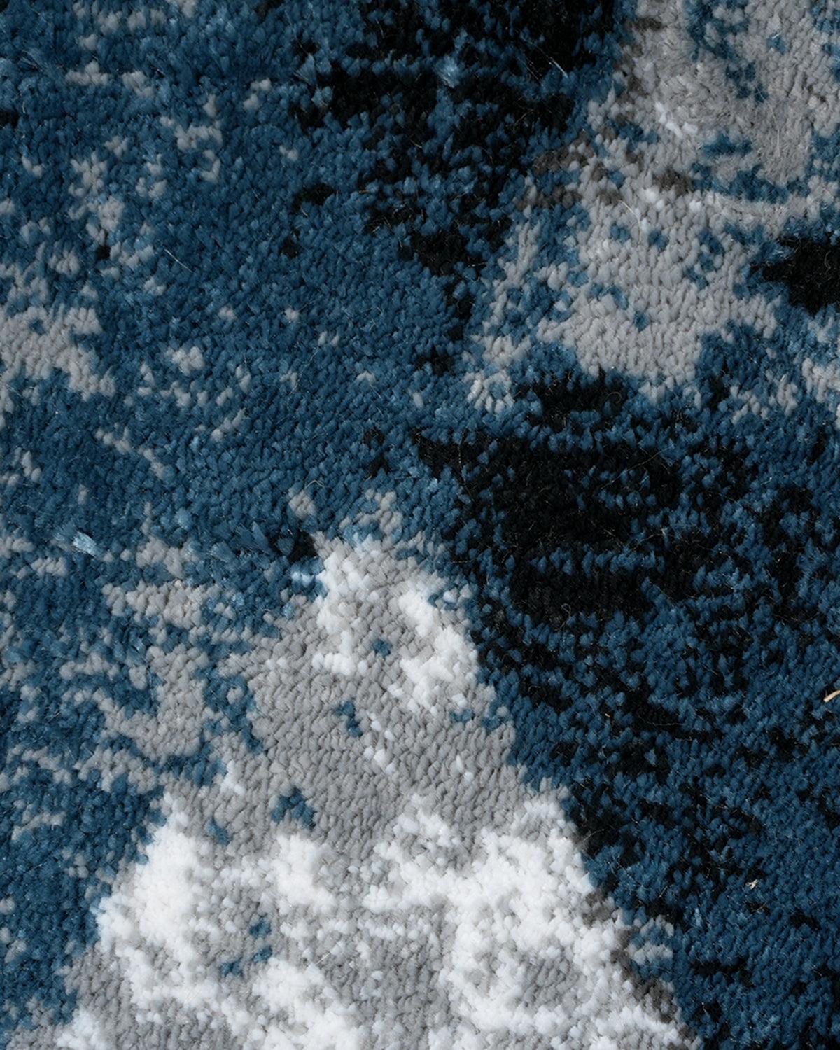 Diamond Abstract Block Aqua Carpet