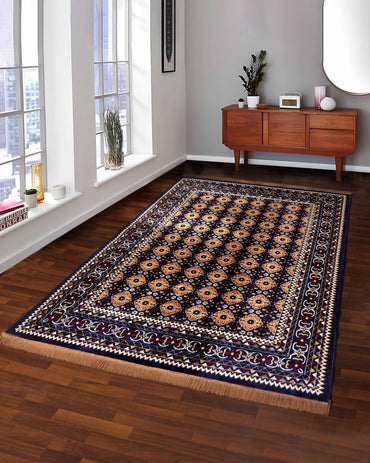 Nour Aqua and Mustard Carpet
