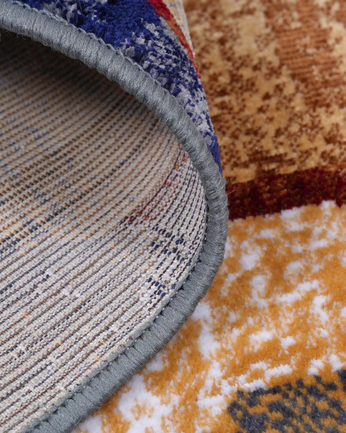 Silvora Geometric Links Brown and Ivory Runner