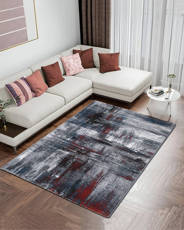 Cosmo Grey and Aqua Carpet