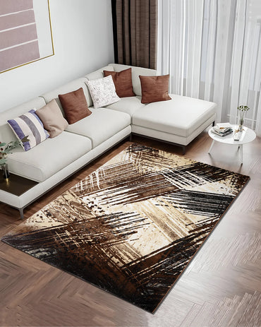 Cosmo Ivory and Brown Carpet
