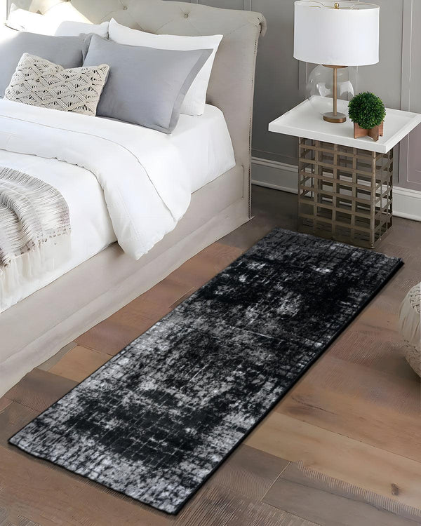 60X150 CM Platinum Runner | Grey Textured Grid