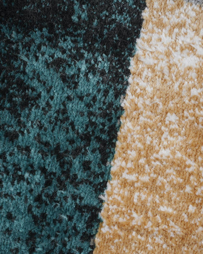 60X150 CM Vienna Runner | Modern Teal Blue and Yellow