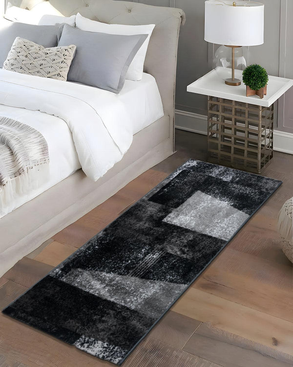 60X150 CM Platinum Runner | Black Blocks