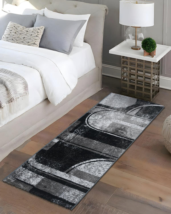 60X150 CM Platinum Runner | Grey Geometric