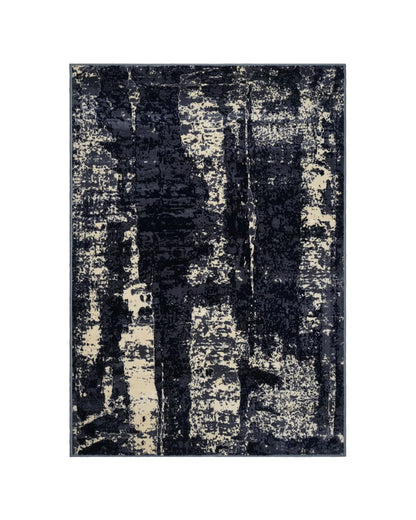 Silvora Rug | Black & White | Modern Abstract