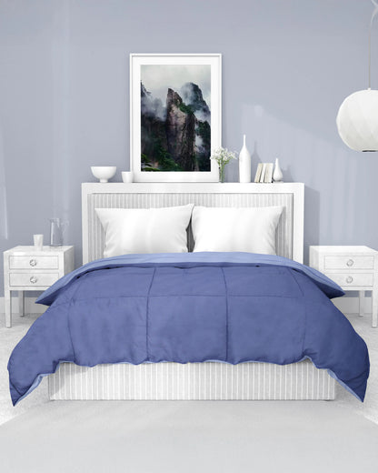Amelia Reversible Comforter & AC Quilt | BlueBerry & Lavender | Box Design