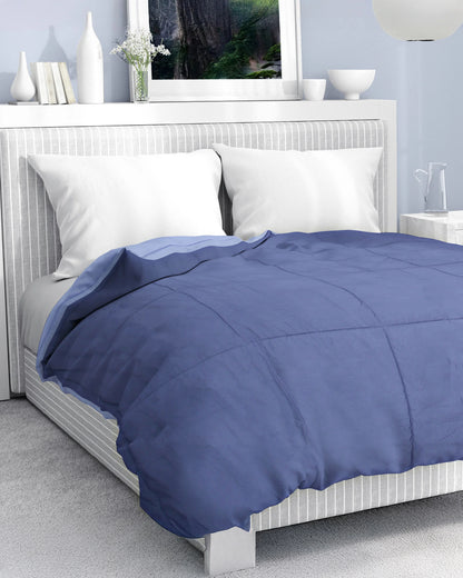 Amelia Reversible Comforter & AC Quilt | BlueBerry & Lavender | Box Design