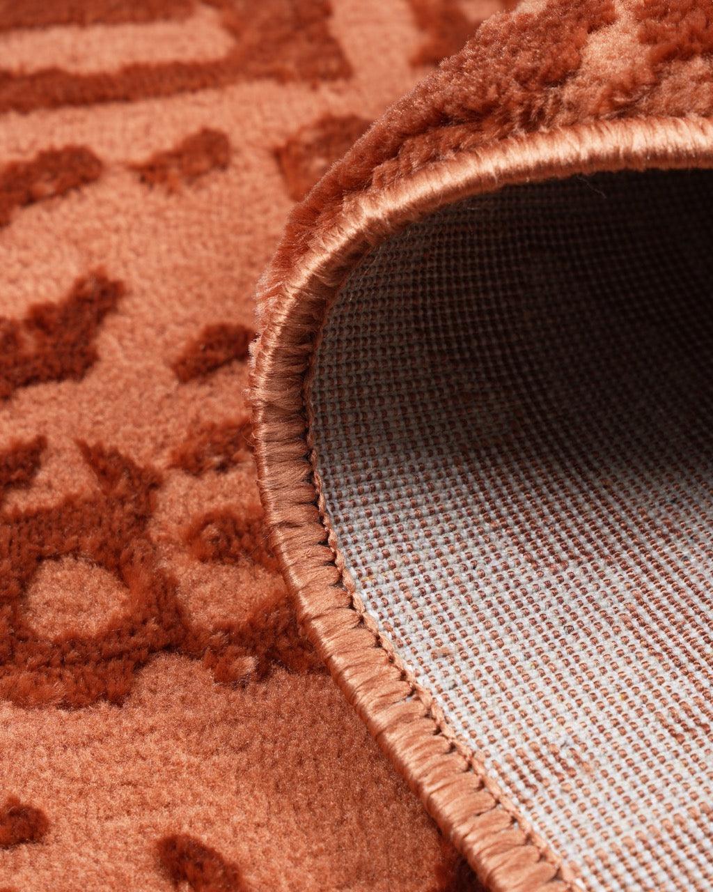 Aura Carpet | Grid Abstract Rust