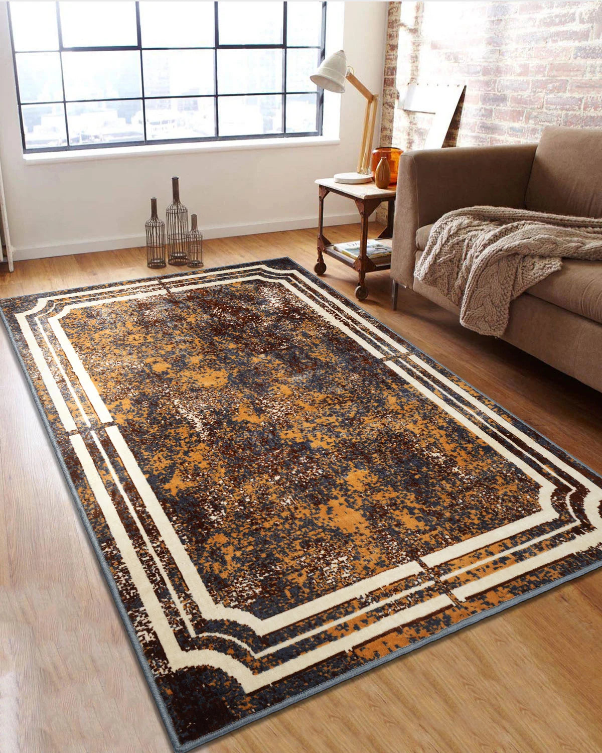 Silvora Rug | Rust & Brown | Modern Abstract