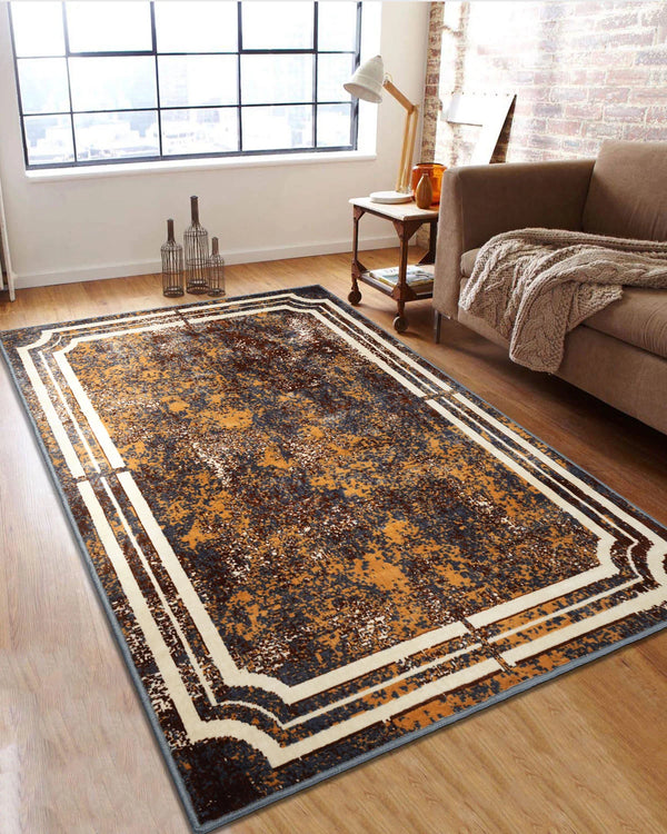 Silvora Rug | Rust & Brown | Modern Abstract