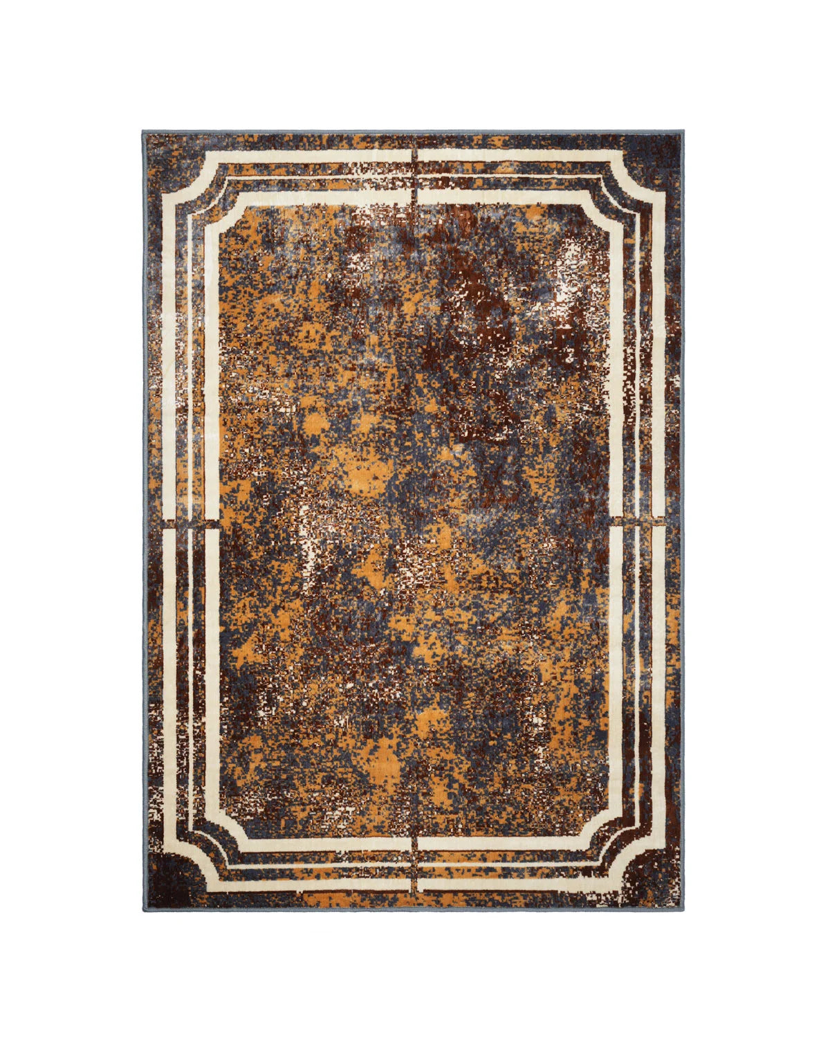 Silvora Rug | Rust & Brown | Modern Abstract