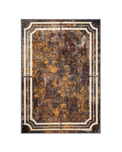 Silvora Rug | Rust & Brown | Modern Abstract