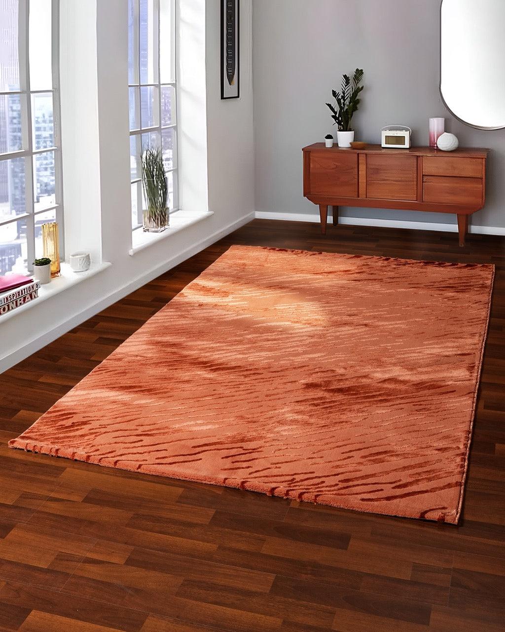 Aura Carpet | Distressed Abstract Rust