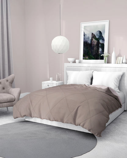 Amelia Reversible Comforter & AC Quilt |  Coco & Sand  | Diamond Design