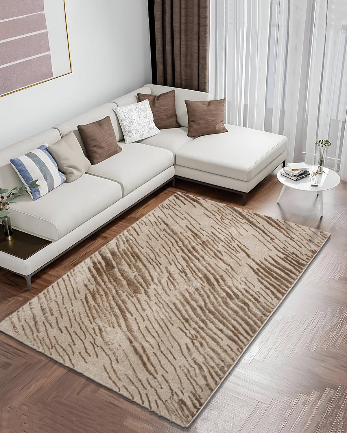 Aura Carpet | Distressed Abstract Light Gold