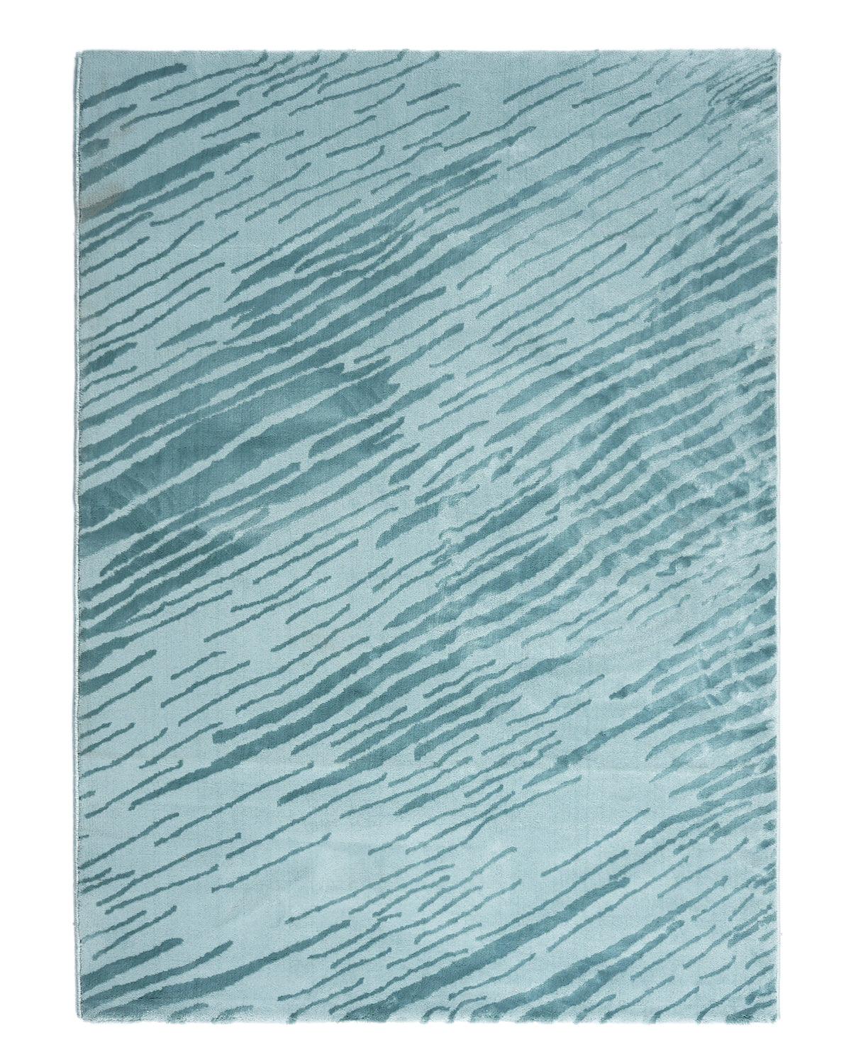 Aura Carpet | Distressed Abstract Light Blue