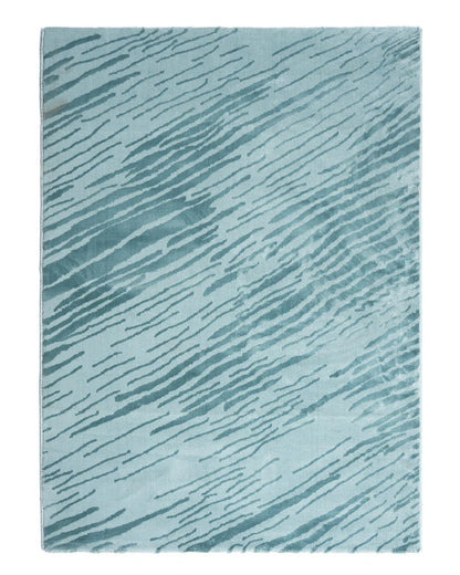 Aura Carpet | Distressed Abstract Light Blue