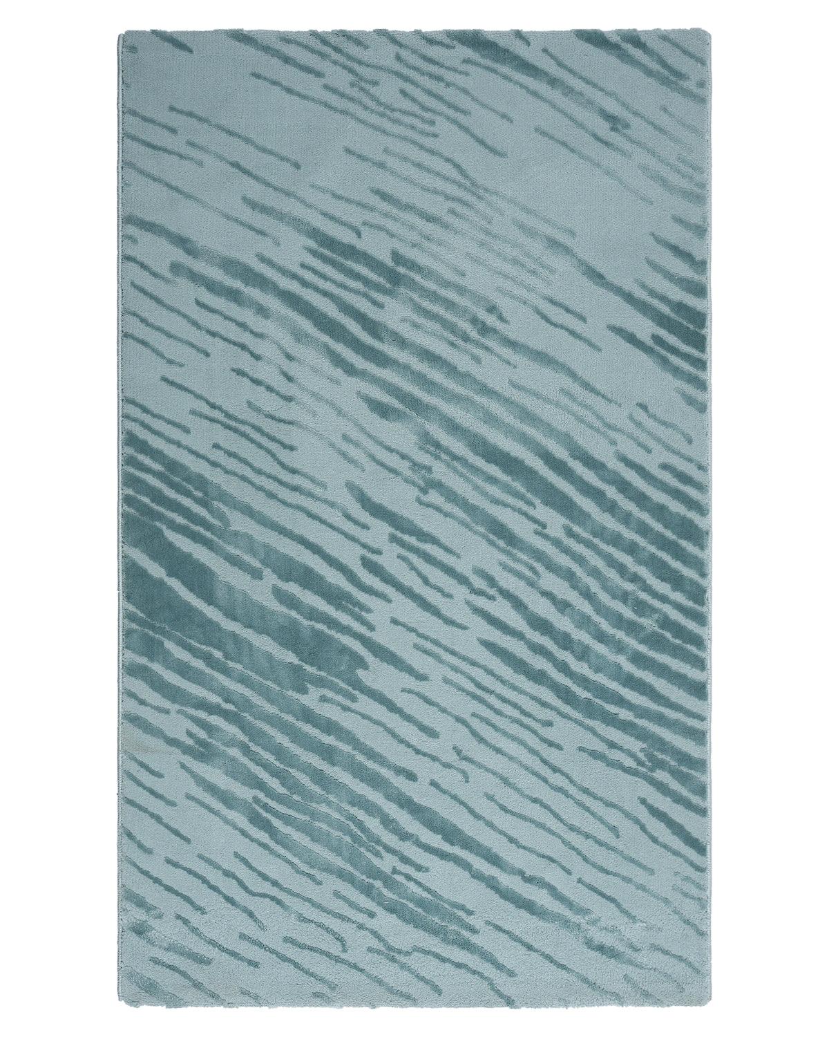 Aura Carpet | Distressed Abstract Light Blue