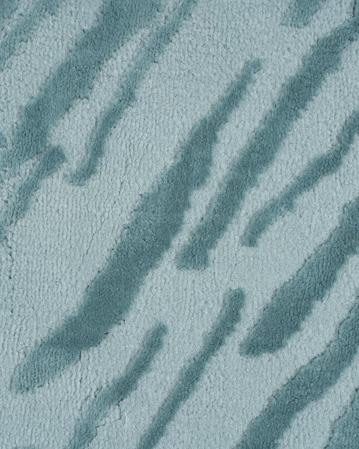 Aura Carpet | Distressed Abstract Light Blue