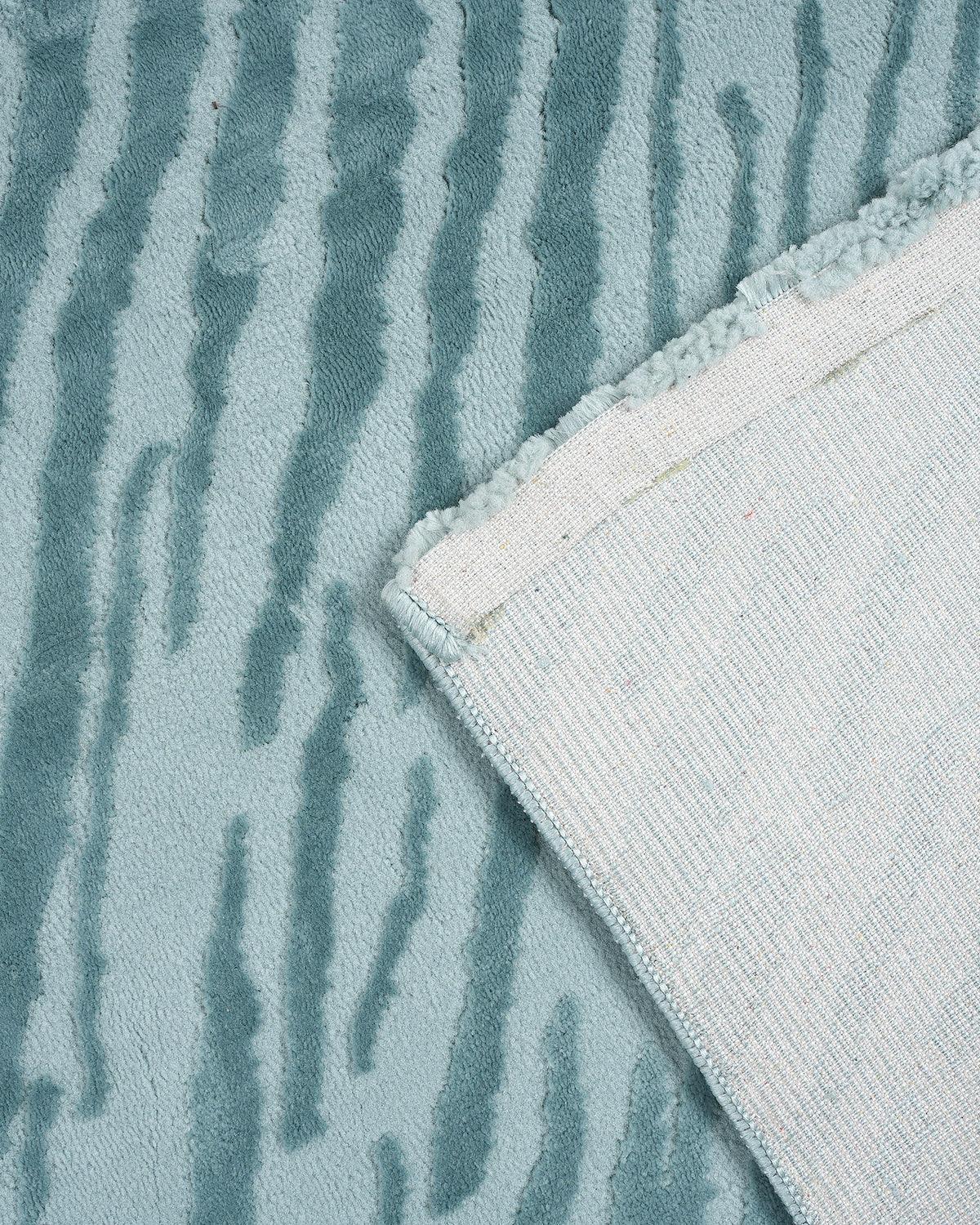 Aura Carpet | Distressed Abstract Light Blue