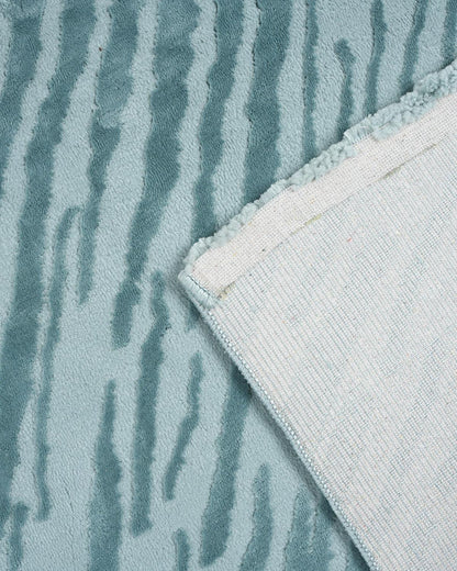 Aura Carpet | Distressed Abstract Light Blue