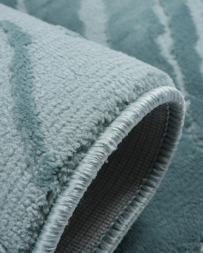 Aura Carpet | Distressed Abstract Light Blue