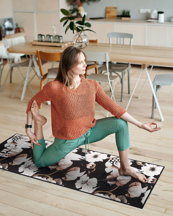 8mm Brown Floral Yoga Mat Online | Grhamoy