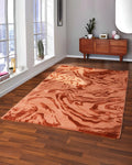 Aura Marble Print Rust Carpet